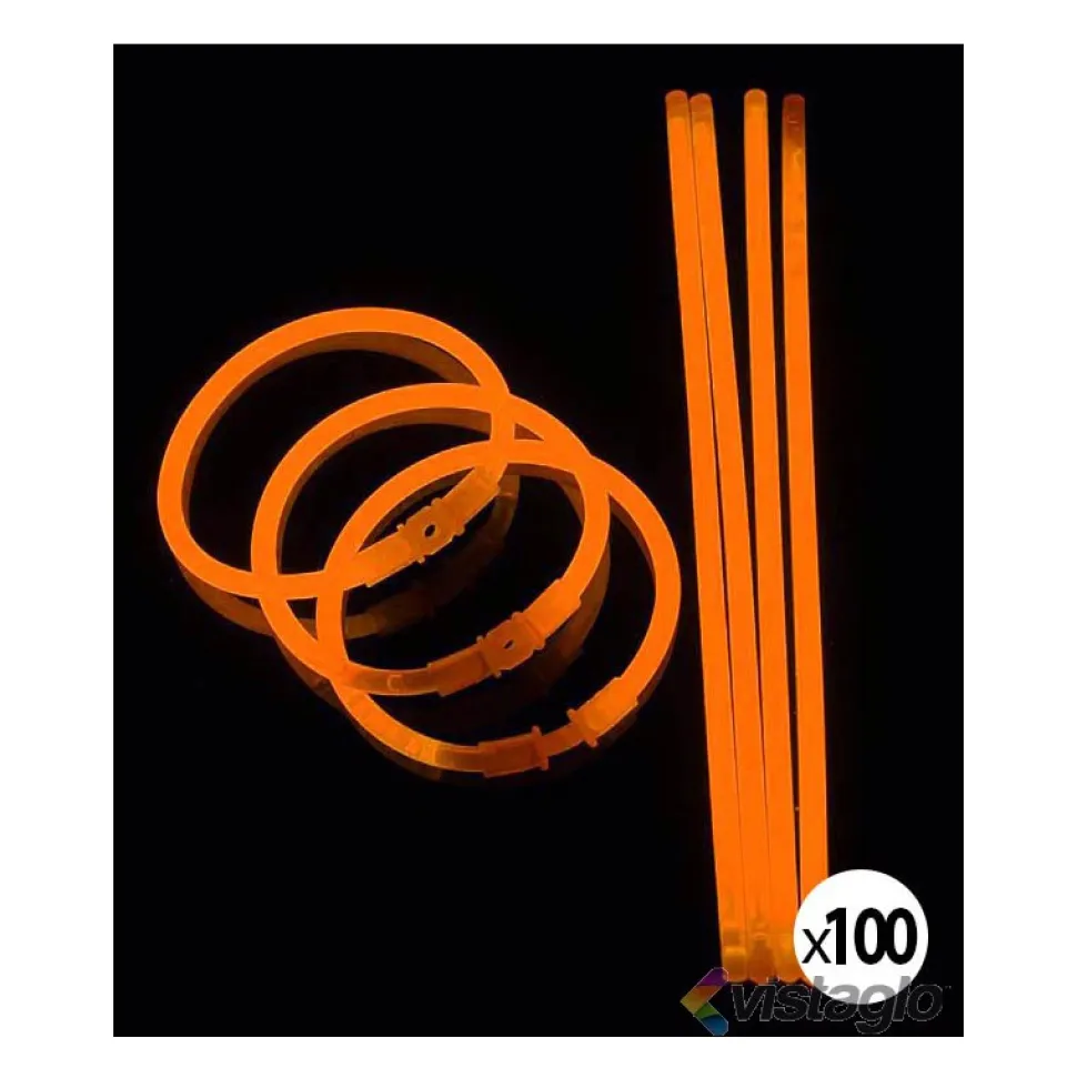 100 BRACELETS LUMINEUX ORANGES
