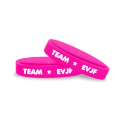 5 BRACELETS TEAM EVFJ PLASTIQUE ROSE