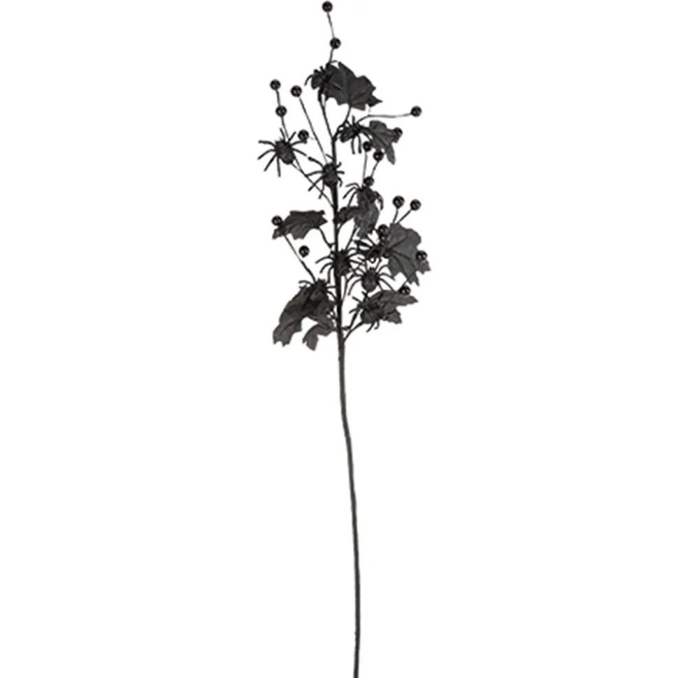 BRANCHE FEUILLAGE ARTIFICIEL ARAIGNÉE 70CM NOIR