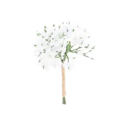 10 BRANCHES 6 FELURS SUR TIGE 10CM BLANC