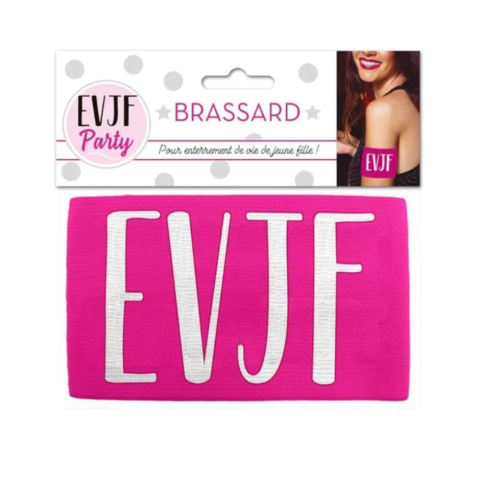 BRASSARD ÉLASTIQUE EVJF 9CM FLUO ROSE