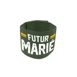 BRASSARD ÉLASTIQUE FUTUR MARIÉ 9CM KAKI