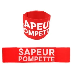 BRASSARD ÉLASTIQUE SAPEUR POMPETTE 9CM ROUGE