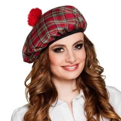 BÉRET ÉCOSSAIS ROUGE ADULTE