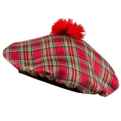 BÉRET ÉCOSSAIS ROUGE ADULTE