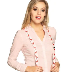 BRETELLES FLAMANT ROSE ADULTE