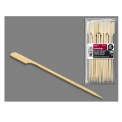 20 BROCHETTES BAMBOO PIQUE COCKTAIL 135MM NATUREL