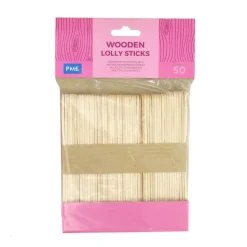 50 BÂTONNETS À CAKEPOP BOIS 11CM BLANC