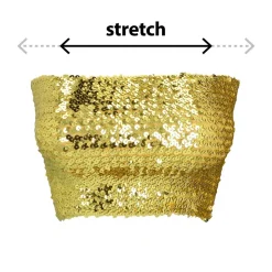 BUSTIER STRETCH SEQUINS OR FEMME