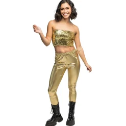 BUSTIER STRETCH SEQUINS OR FEMME