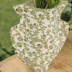 2 CACHE-VASES PAPIER BOTANIC 24X24CM PISTACHE