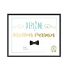 CADRE DIPLÔME MEILLEURE PARRAIN 20X25CM NOIR