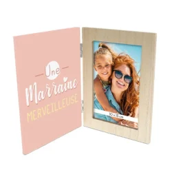CADRE PHOTO BOIS MERVEILLEUSE MARRAINE 18X26CM
