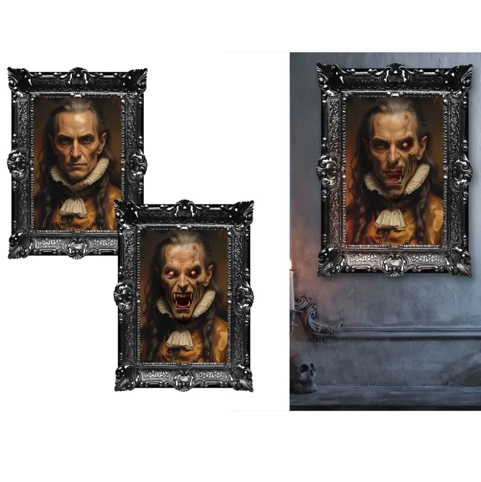 CADRE PHOTO PVC VAMPIRE TERREUR 60X40CM ARGENT