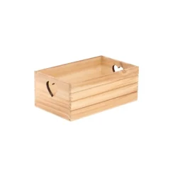 CAGETTE BOIS POIGNÉE C?'UR 25X15X10CM NATURE