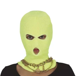 CAGOULE GANGSTER 3 TROUS ADULTE JAUNE FLUO
