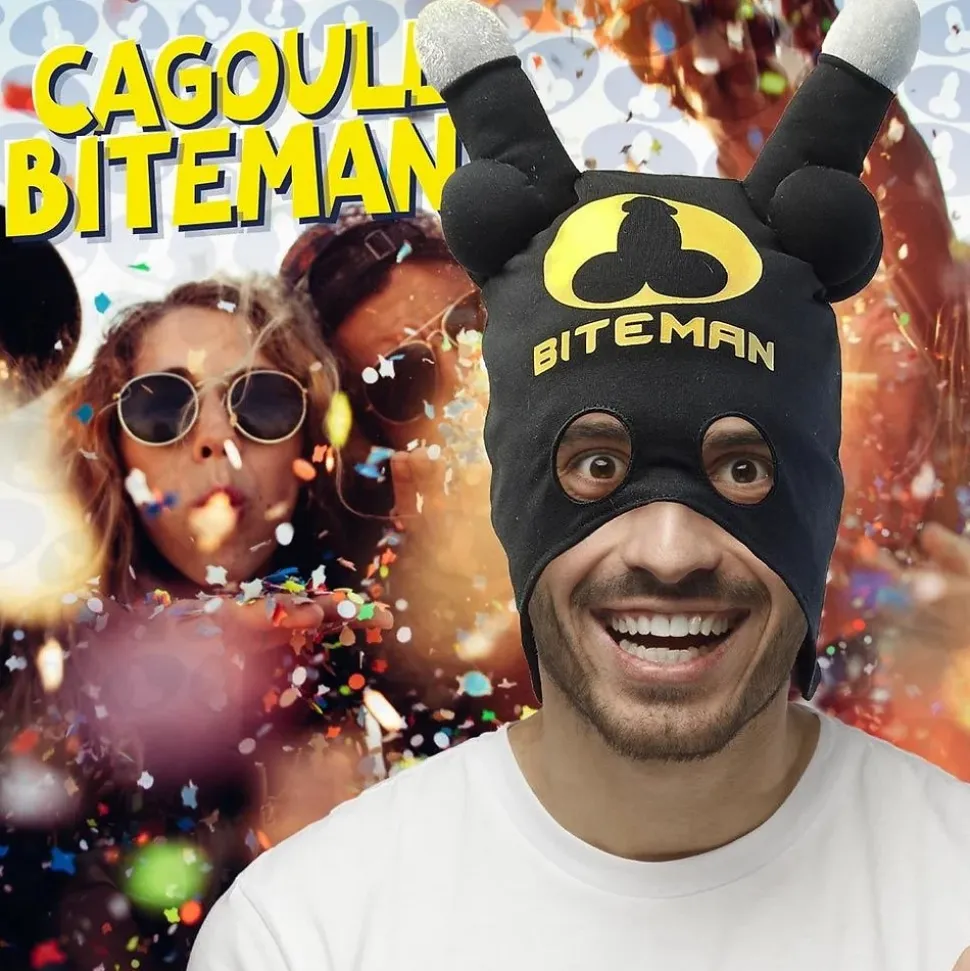 CAGOULE HUMOUR BITMAN NOIR ADULTE