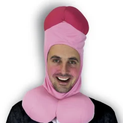 CAGOULE HUMOUR TÊTE DE GLAND ROSE ADULTE