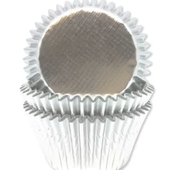 45 CAISSETTES CUPCAKE ARGENTÉES 4.8X3.2CM