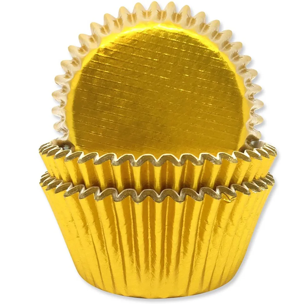45 CAISSETTES CUPCAKE DORÉES 4.8X3.2CM