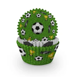 75 CAISSETTES CUPCAKE MUFFIN FOOTBALL 5X3.2CM