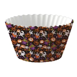 50 CAISSETTES CUPCAKE MUFFIN HALLOWEEN 5CM NOIR