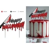 CAKE TOPPER COUTEAU PAILLETÉ 16X24CM ROUGE