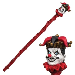 CANNE MARCHE CLOWN JOKER JEU MALÉFIQUE LATEX 119CM
