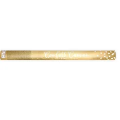 CANON À CONFETTIS COEURS OR 60CM
