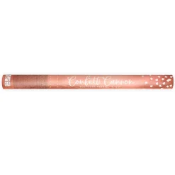 CANON À CONFETTIS COEURS OR ROSE 60CM