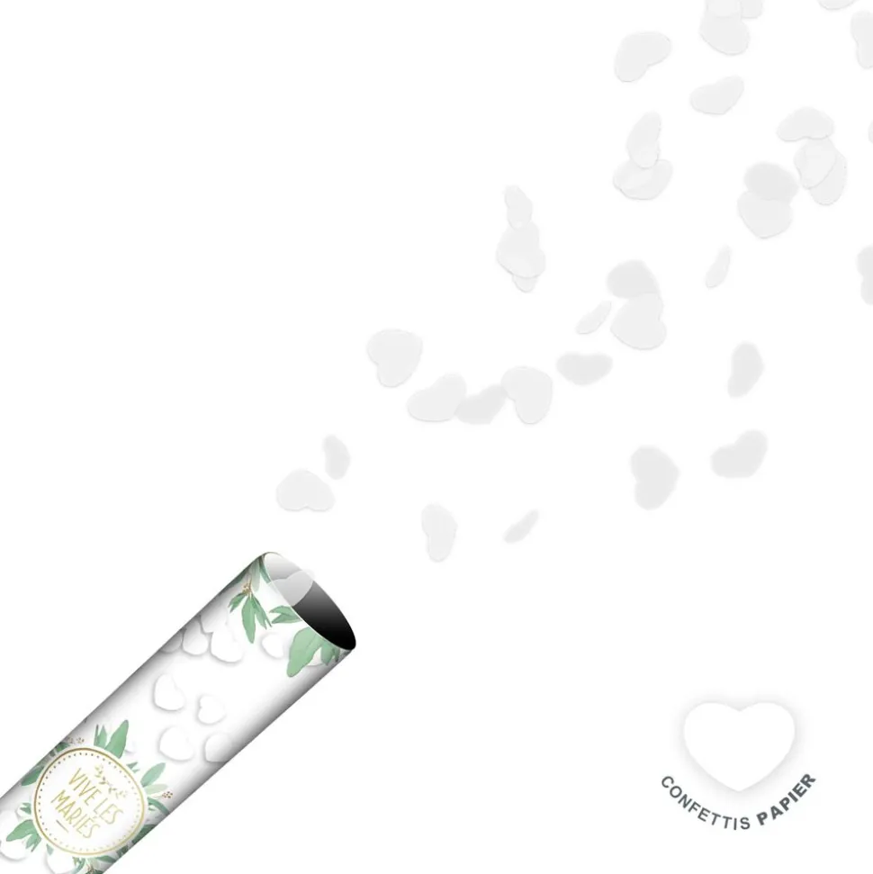 CANON À CONFETTIS PAPIER CUR BLANC