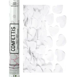 CANON À CONFETTIS PAPIER CUR 40CM BLANC