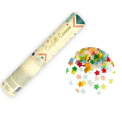 CANON À CONFETTIS PAPIER ÉTOILE 20CM MULTICOLORE