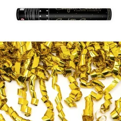 CANON À CONFETTIS SERP MÉTAL OR 40CM