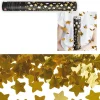 CANON À CONFETTIS ÉTOILE OR 40CM