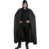CAPE À CAPUCHE TISSU 190CM NOIR
