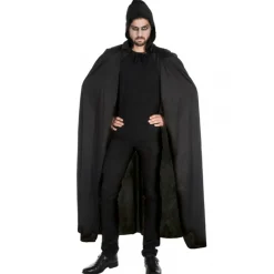 CAPE À CAPUCHE TISSU 190CM NOIR