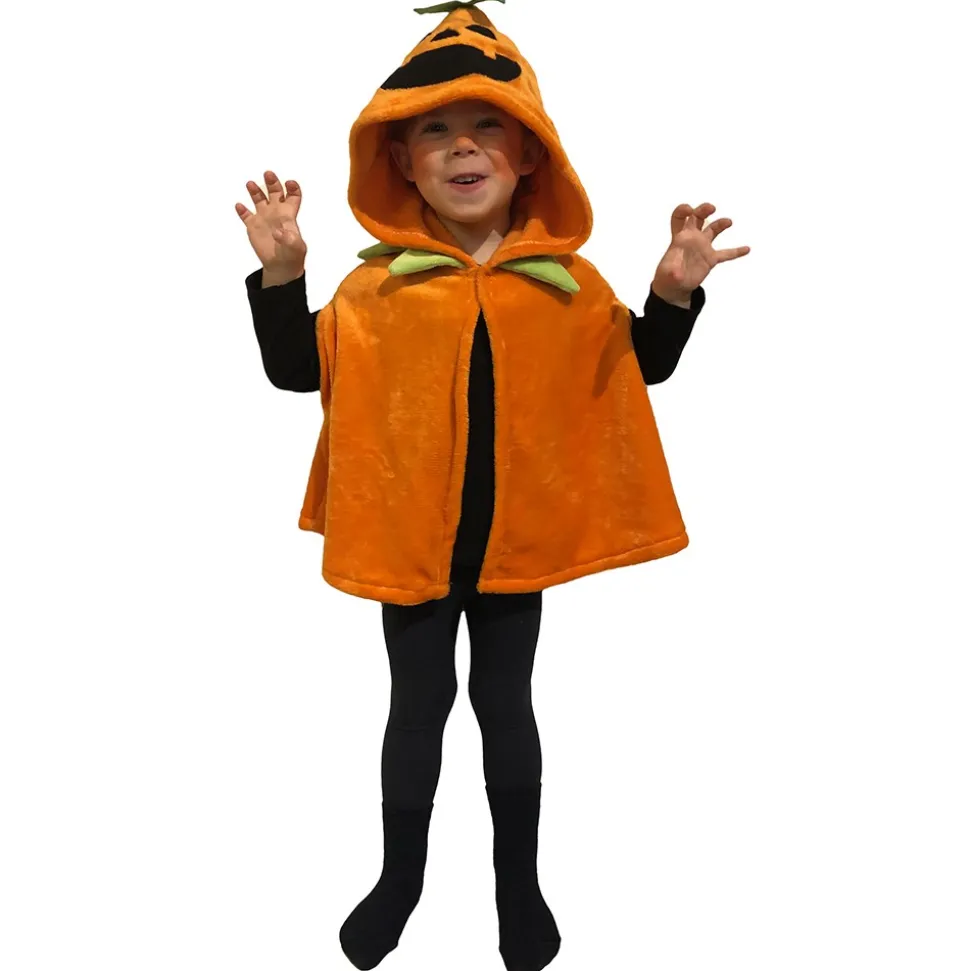 CAPE PONCHO CITROUILLE JACK O'LANTERN ORANGE BÉBÉ