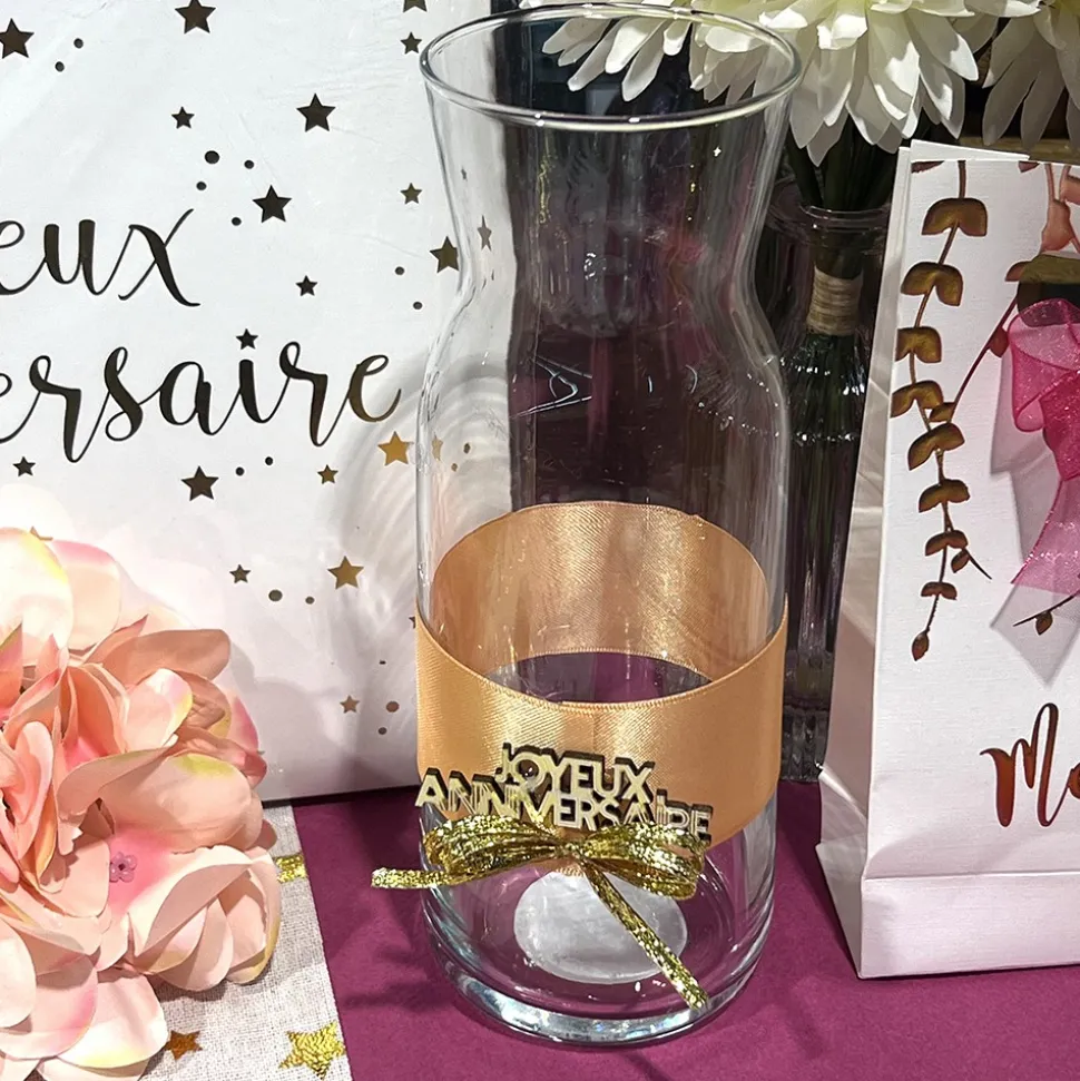 CARAFE VASE VERRE 70CL TRANSPARENT
