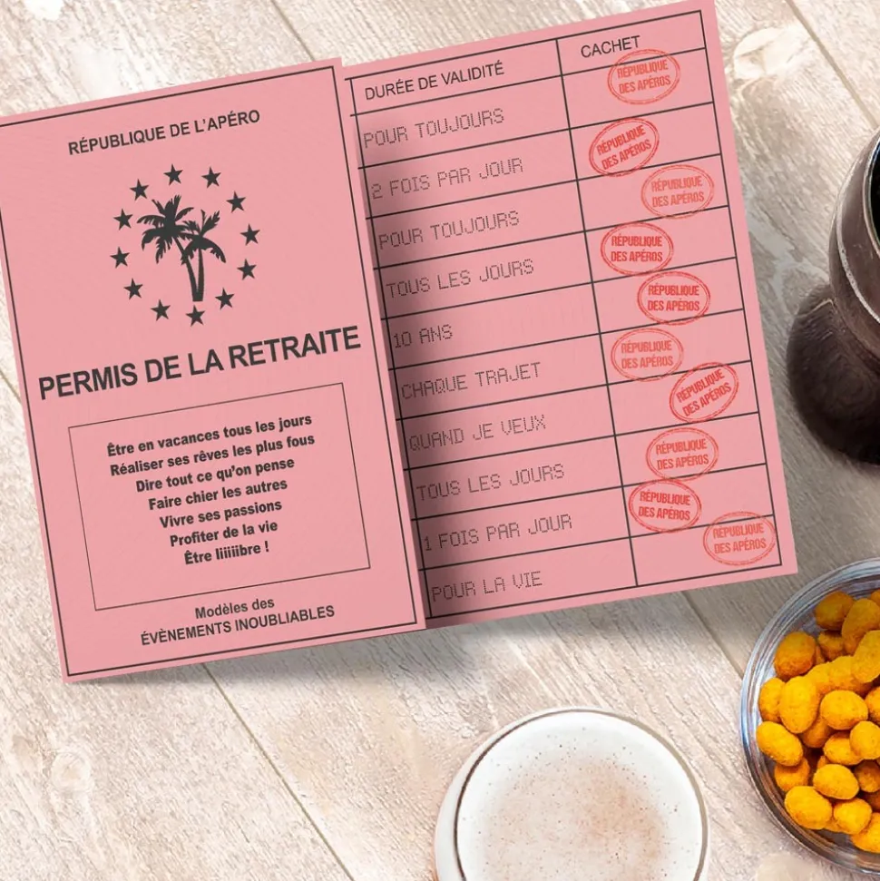 CARTE PERMIS DE PRENDRE LA RETRAITE