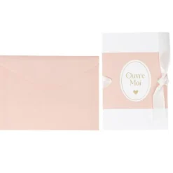 2 CARTES DEMANDE PARRAIN MARRAINE 10X15CM ROSE