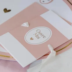 2 CARTES DEMANDE PARRAIN MARRAINE 10X15CM ROSE