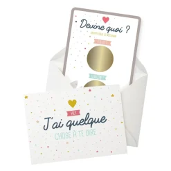 6 CARTES À GRATTER FILLE OU GARÇON 12.5X17.5CM OR