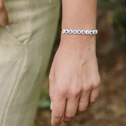 CARTON BRACELET DEMANDE MARRAINE 8.5CM BLEU