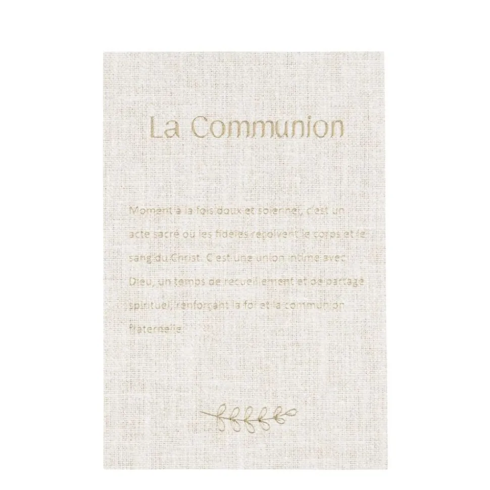 10 CARTONS COMMUNION DÉFINITION 9X13.5CM LIN