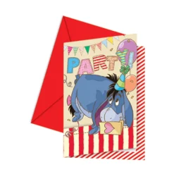 6 CARTONS INVITATION ANNIVERSAIRE WINNIE