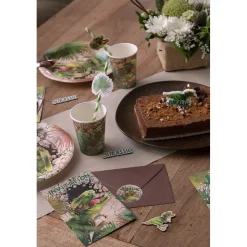 6 CARTONS INVITATION ANNIVERSAIRE DINOSAURE 11X17CM