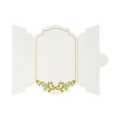 5 CARTONS INVITATION BOTANIC 11X17.5CM PISTACHE