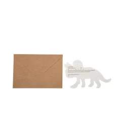 4 CARTONS INVITATION DINOSAURE ENVELOPPES 15X9CM