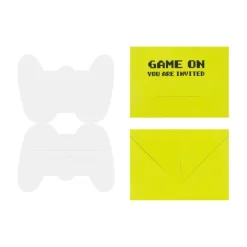 6 CARTONS INVITATION GAMER JEUX VIDÉO 16X11.5CM